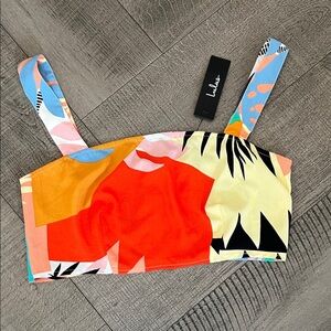 Lulu's Multicolor Abstract Crop Top